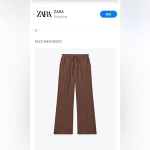 Zara Brown Corduroy Drawstring Men’s Pants